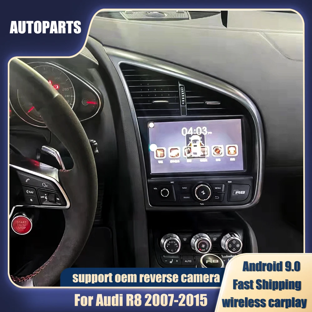 $999.00 Car radio Android 9 For Audi R8 V10 2007-2015 Car Radio Bluetooth With Screen Player GPS Navi Stereo Head Unit IPS Screen Caplay