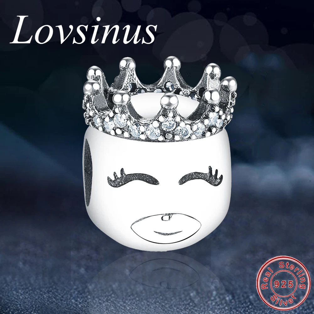 Оптовая Продажа 925 стерлингового серебра шутка король мужчины голова Корона