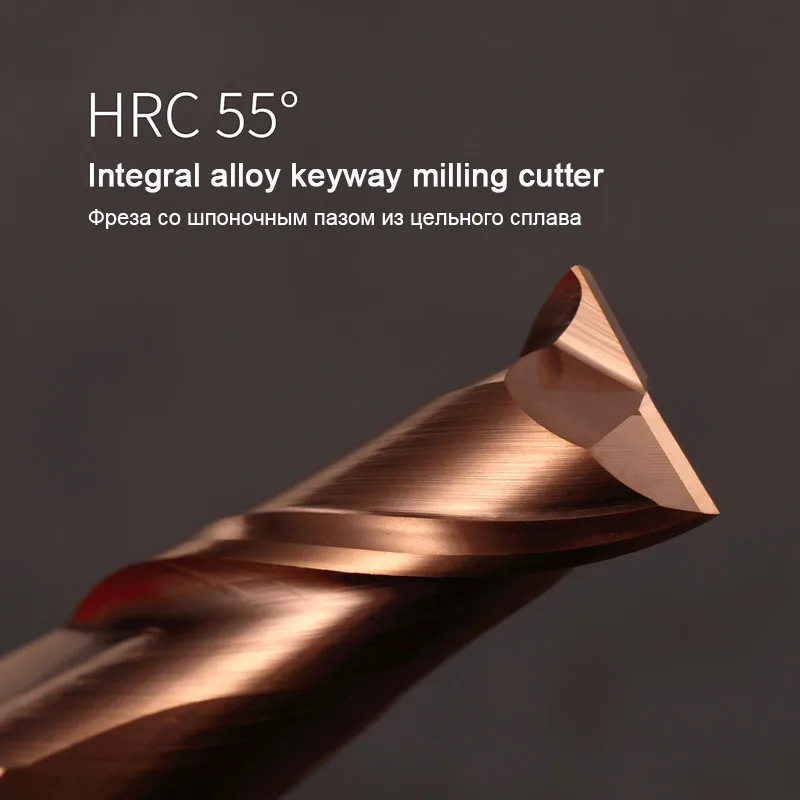 

CNC Carbide End Mills Tungsten Machine Milling Cutter Tools 2Flute Metal Keyseat Alloy Coating Steel Cutting Tool 6 8 12mm Shank