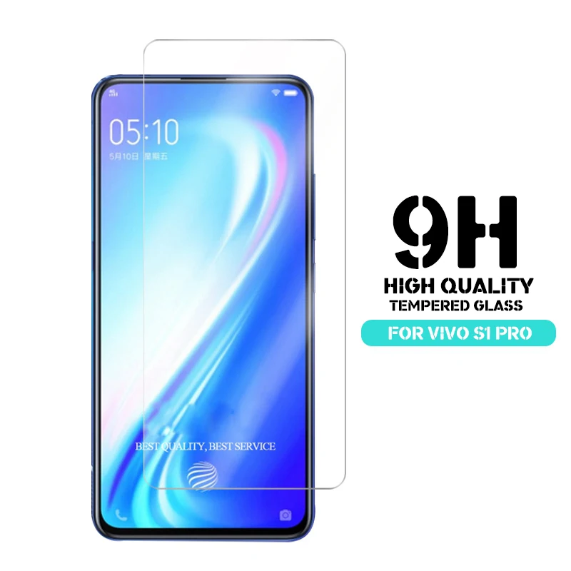 Закаленное стекло для Vivo S1 Pro SD675 Стекло 9H 2.5D защитная пленка Взрывозащищенная