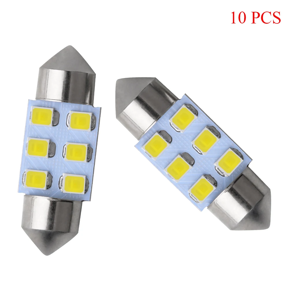KALADA Double-tipped LED Light 31MM 6SMD 2835 Auto Reading lamp Dome License Plate Lights Wholesale Price 10PCS | Автомобили и