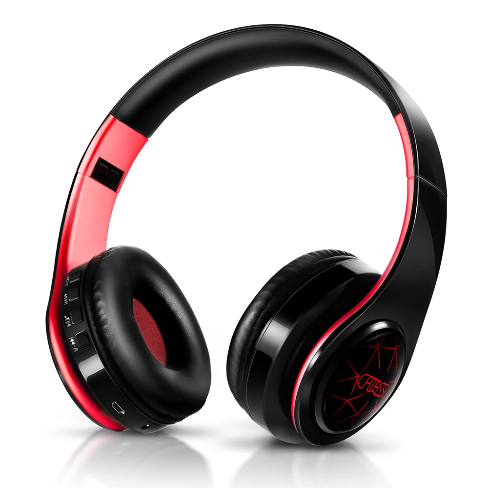 

2021 Wireless Bluetooth Headphone Mobile Headset with LED Breathing Lights Support Mobile Computer Tablet Students Gift