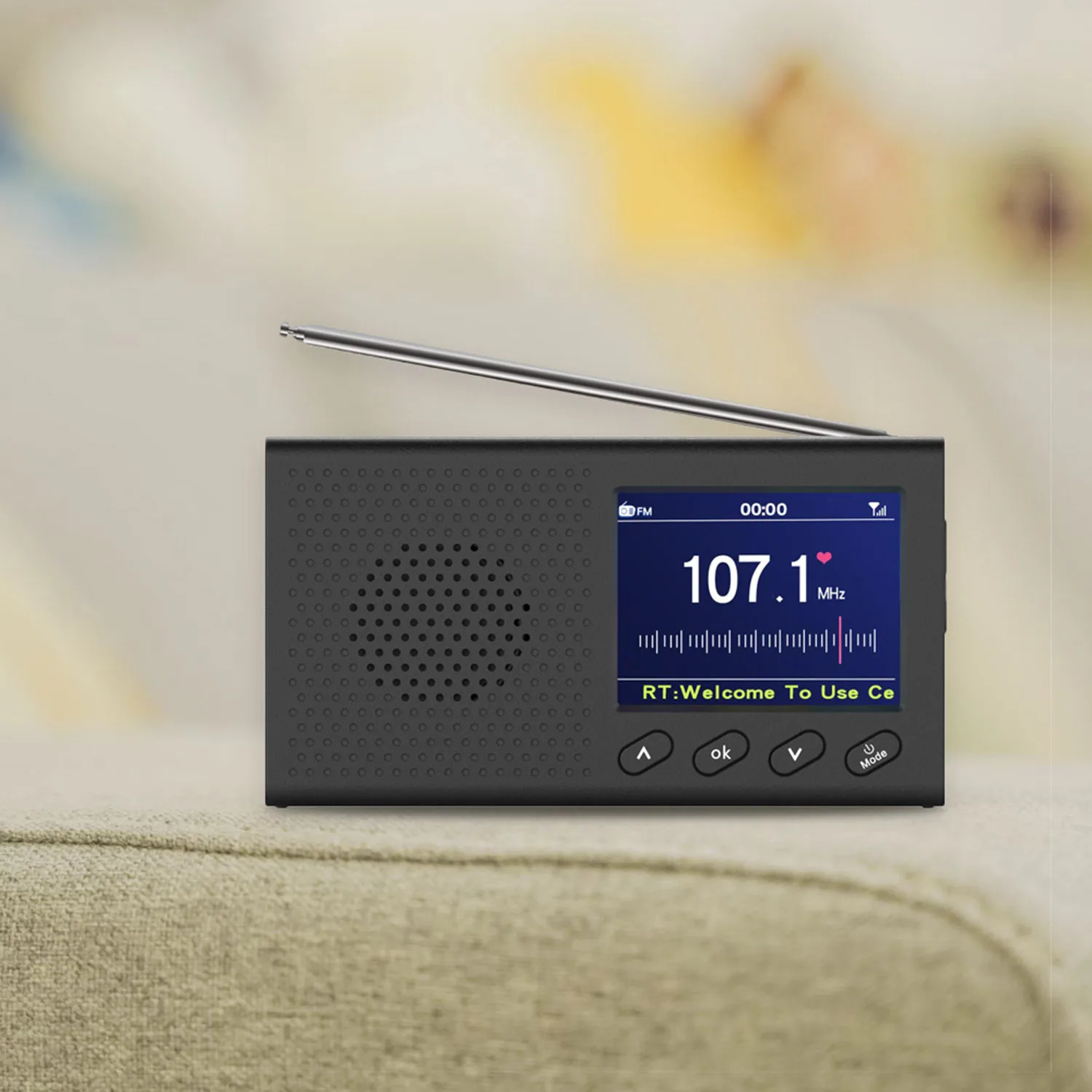 Радио DAB с цветным ЖК экраном 2 4 дюйма перезаряжаемый портативный цифровой FM mp3