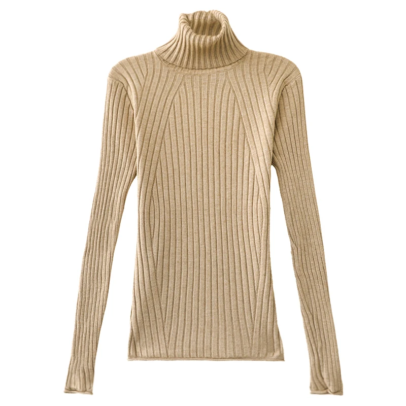 

Casual Wild Turtleneck Long-sleeved Pullover Sweater Women New Autumn and Winter Slim Stretch Bottoming Sweater Female NS2378