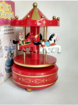 style 7 Круглые музыкальные шкатулки Merry-go-round, Геометрическая музыкальная декорация для детской комнаты, подарки унисекс, Деревянная Рождественская карусель, коробка для дома, декорация lf676 - Цвет: style 7