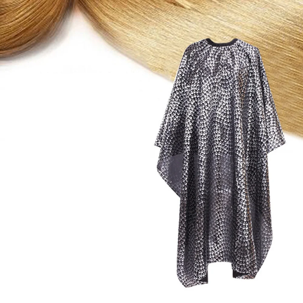 

Dust Proof Water Proof Breathable Hot Oil Treatment Hair Clipping Cloth for Using (Black with White Spots)