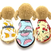 fashion cotton pet clothes cute fruit pattern t shirts suit small medium cat dog clothes for small dogs pet supplies xs l
