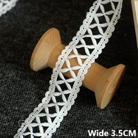 3 5cm wide white black cotton hollow out embroidered skirts fringe ribbon lace collar cuffs trim diy garment sewing accessories
