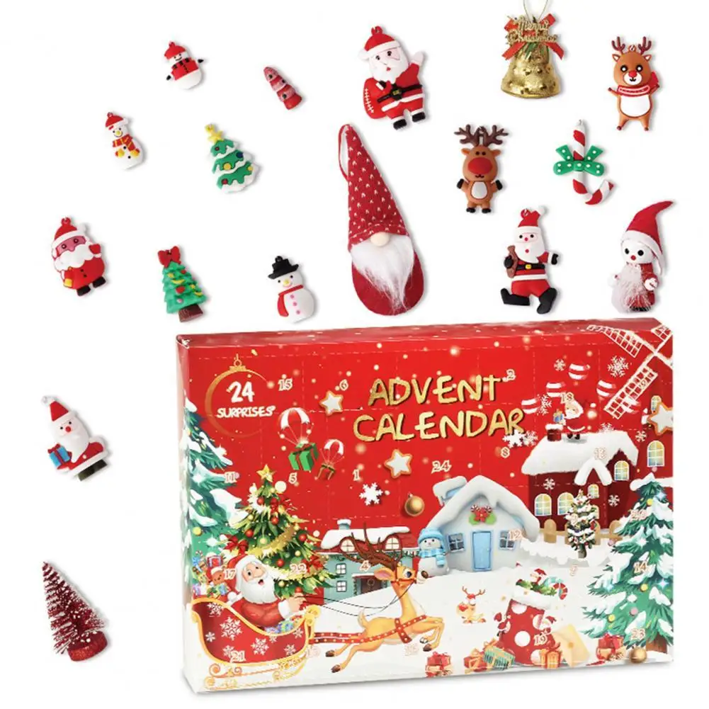 

24 шт./компл., Рождественский брелок-фиджет