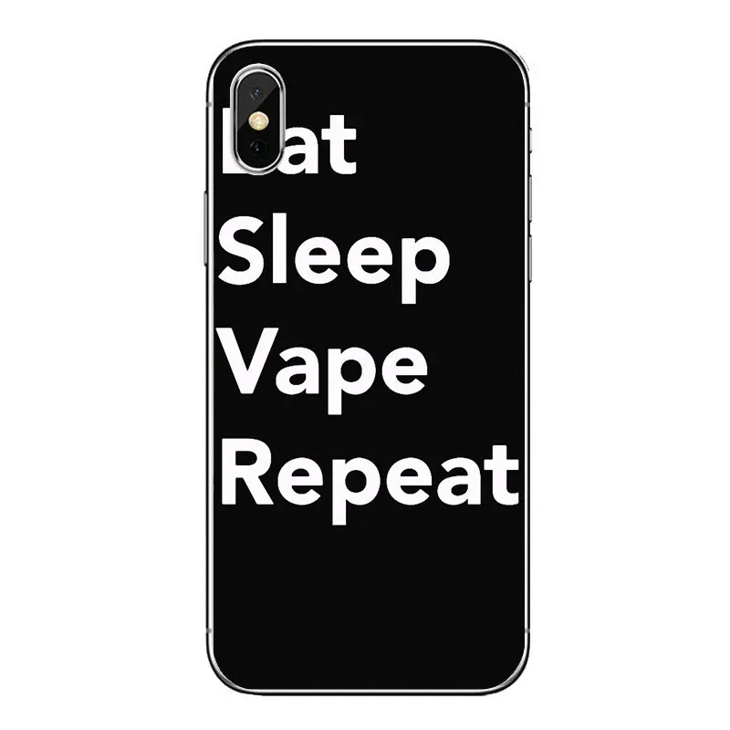 Eat Sleep Vape Vaping Quotes прозрачный мягкий чехол для iPod Touch iPhone 4 4S 5 5S 5C SE 6 6S 7 8 X XR XS Plus MAX |