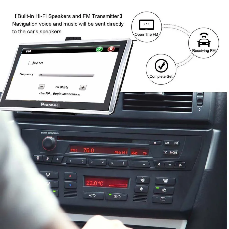 Портативный GPS-навигатор 5 дюймов 256 м 8 ГБ winCE 6.0 GPS-навигация FM-радио автомобильный