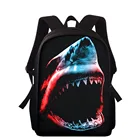 Рюкзак для мальчиков и девочек-подростков, с 3D-принтом в виде акулы