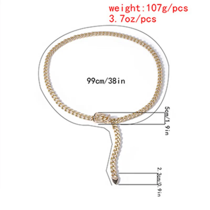 Женская цепь на талию металлическая в стиле хип-хоп Ювелирное Украшение для