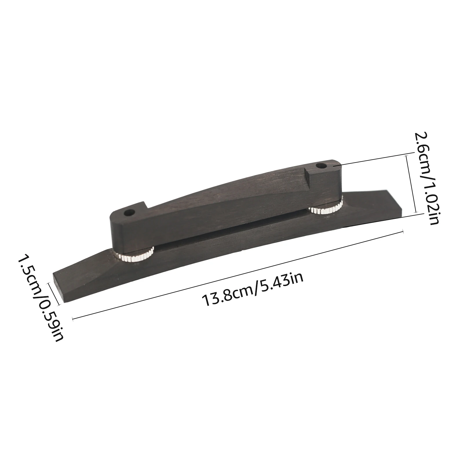 

Muslady Jazz Guitar Bridge Floating Archtop Bridge with Adjustable Thumbwheel for Archtop Guitars