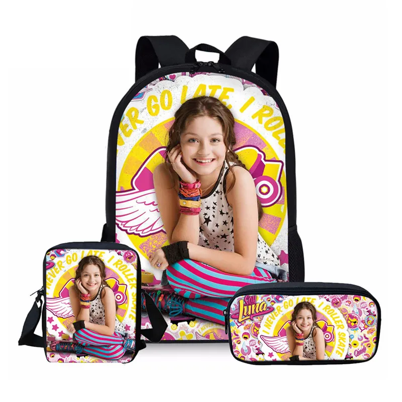 as pictures ADVOCATOR Soy Luna дорожные рюкзаки Детский Школьный Рюкзак Для школы сумки для подростков девочек рюкзак 3 шт. школьные сумки mochila infantil - Цвет: as pictures