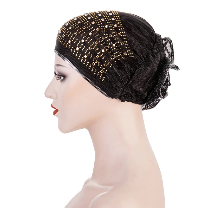 Цветок мусульманский женский хиджаб Underscarf выпадения волос химиотерапия шляпа