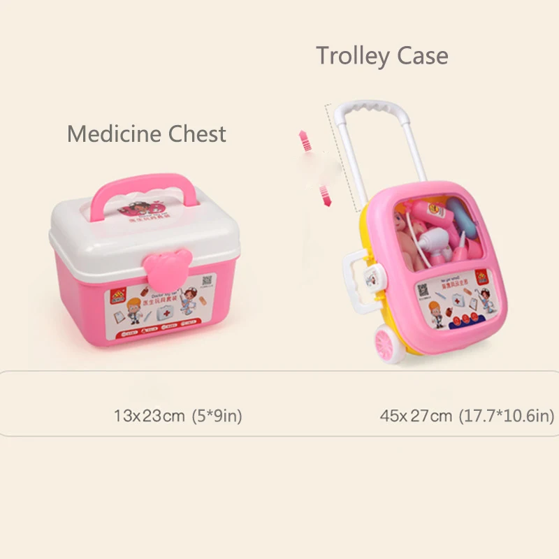 

Baby Inner Children Model Doctor Doctor Medicine Box Play House Travel Trolley Injection Toy Kids Doctor Set Kids Doctors Kit