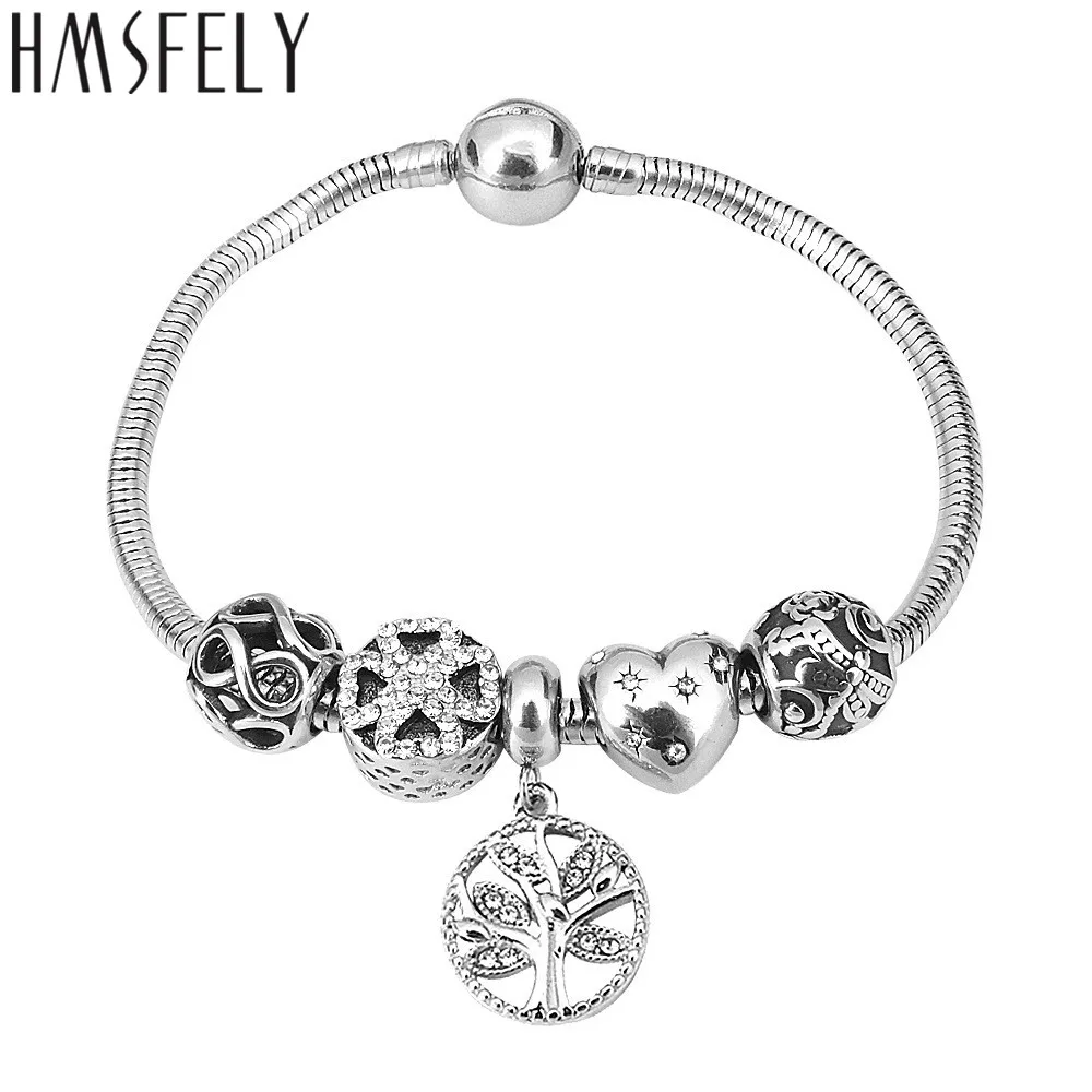 HMSFELY никогда не выцветают бусины из нержавеющей стали европейские Большие