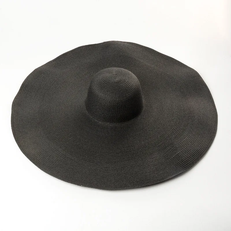 Шляпа женская Соломенная с широкими полями складная белая в стиле оверсайз для