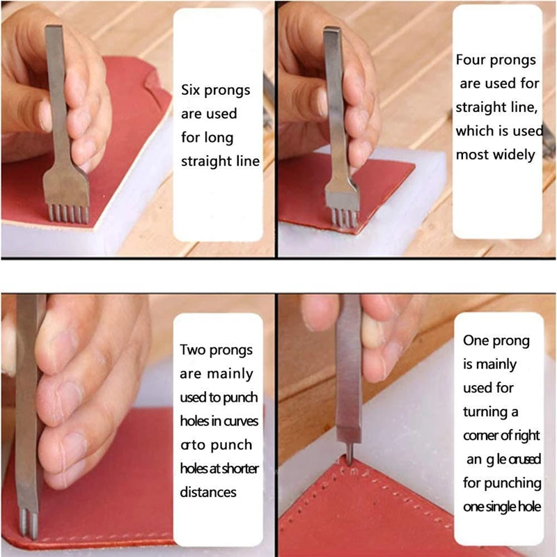 MIUSIE 60 шт. практичный швейный пробойник для кожевенного ремесла набор