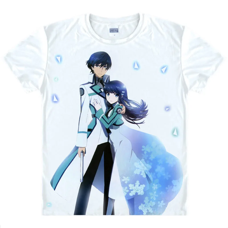 Футболка с принтом Сиба-татсуя ассиметричная для старшей школы Mahouka Koukou No Rettousei