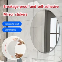 buy one free one mirror oval acrylic self adhesive mirror sticker hd glass soft mirror wall sticker