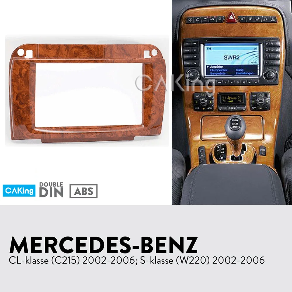 2DIN Автомобильная панель Fascia Для MERCEDES BENZ CL klассе (C215) S klасса (W220) 2002 2006 комплект для