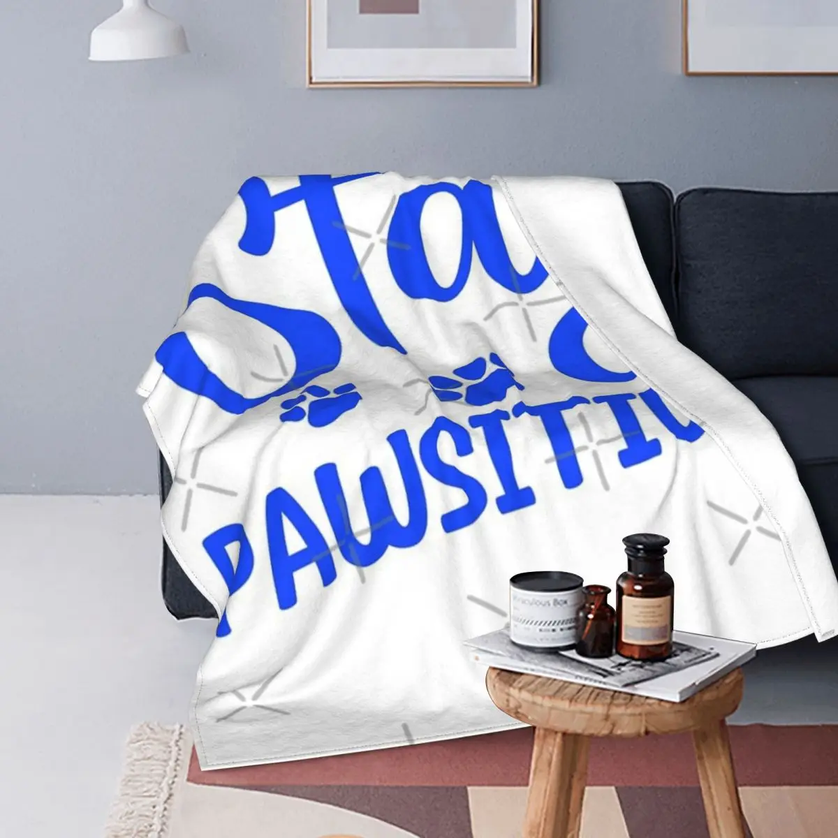

Stay Pawsitive-Manta a cuadros para cama, colcha de playa, manta Heat MICA, colcha, 220x240