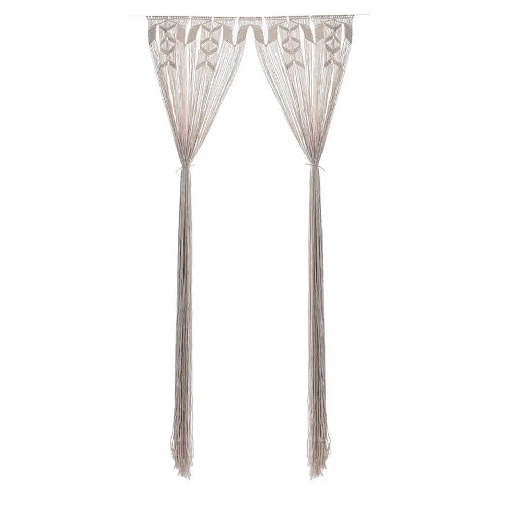 

Bohemian Macrame Curtain Room Divider Door Curtains Handmade Woven Wall Tapestry For Living Room Bedroom Doorway Window Decorat