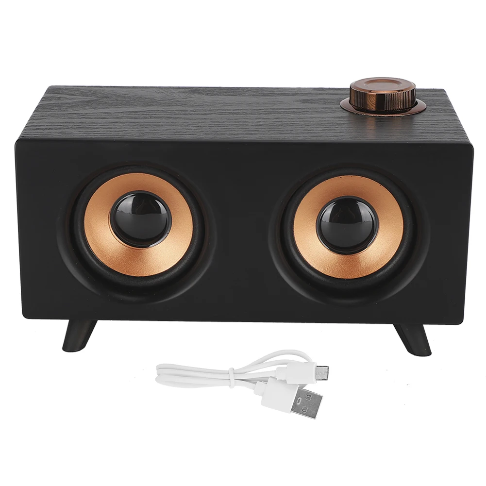 

Деревянная Bluetooth-Колонка в стиле ретро FT-3008, беспроводной Hi-Fi стереоплеер для компьютера, совместим с USB-картой памяти AUX