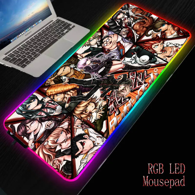 

Большой светодиодный вой RGB коврик для мыши с подсветкой из аниме «данганронпа»