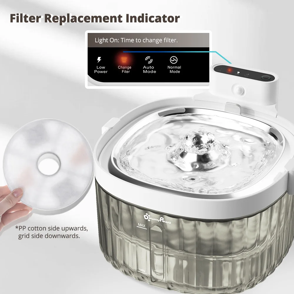 Поилка-фонтан для кошек с датчиком движения из нержавеющей стали | Дом и сад