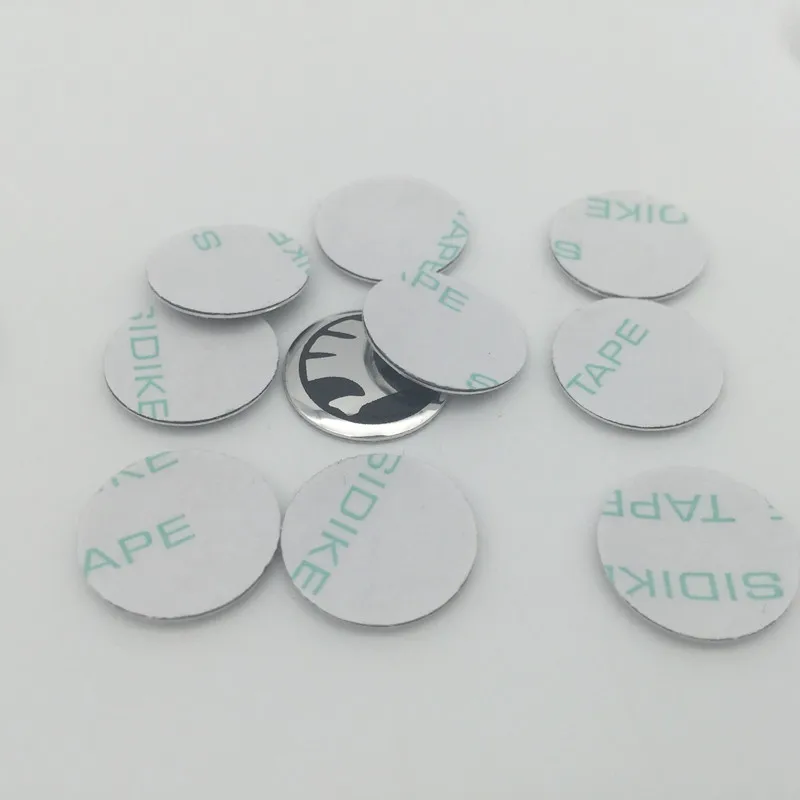 10 шт. 14 мм черная/зеленая эмблема значок на кнопку радио наклейка Замена