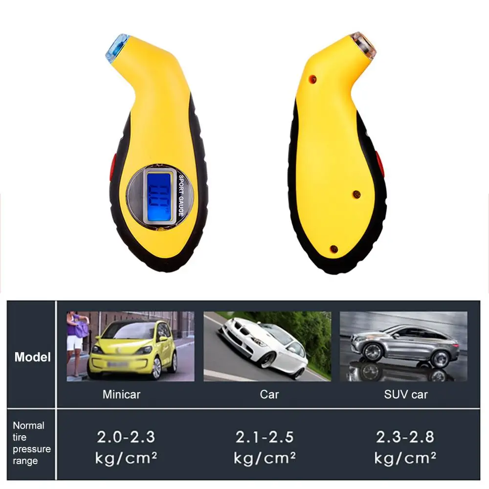 Новейший измеритель давления воздуха в шинах электронный цифровой ЖК дисплей