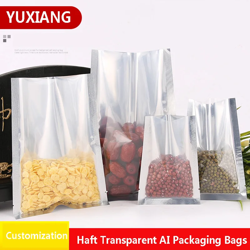 AI фольги полупрозрачные плоские упаковочные мешки инь и ян без замка на молнии