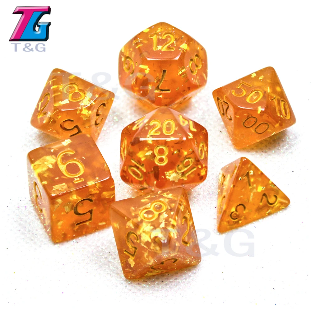 4 цвета sdnd Rpg TRPG 7 шт./лот красочные прозрачные блестящие цифровые кости набор для