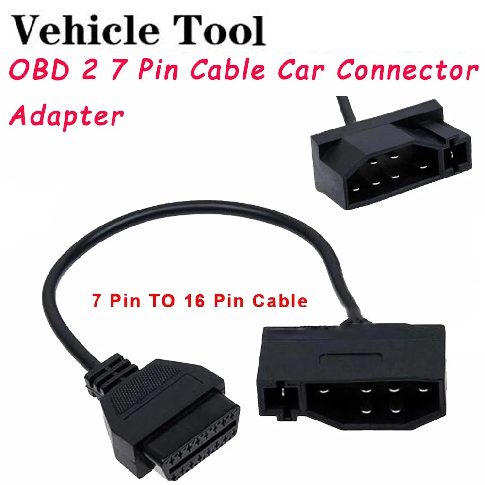 

OBD2 7 Pin для Ford 7Pin к OBD2 16Pin кабель преобразователь для Ford 7 Pin OBDII 16-контактный разъем мама