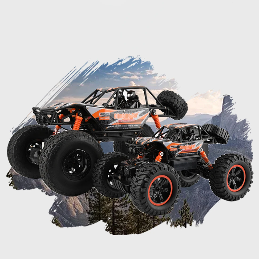 48 см 1:10 4WD 2,4G RC Monster Truck высокоскоростной гоночный автомобиль внедорожник-оранжевый