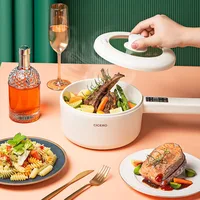 700W Electric Cooking Pot Portable Hotpot Rice Cooker Multicooker Ceramic Liner Smart Electric Skillet Fried Pan Food Steamer