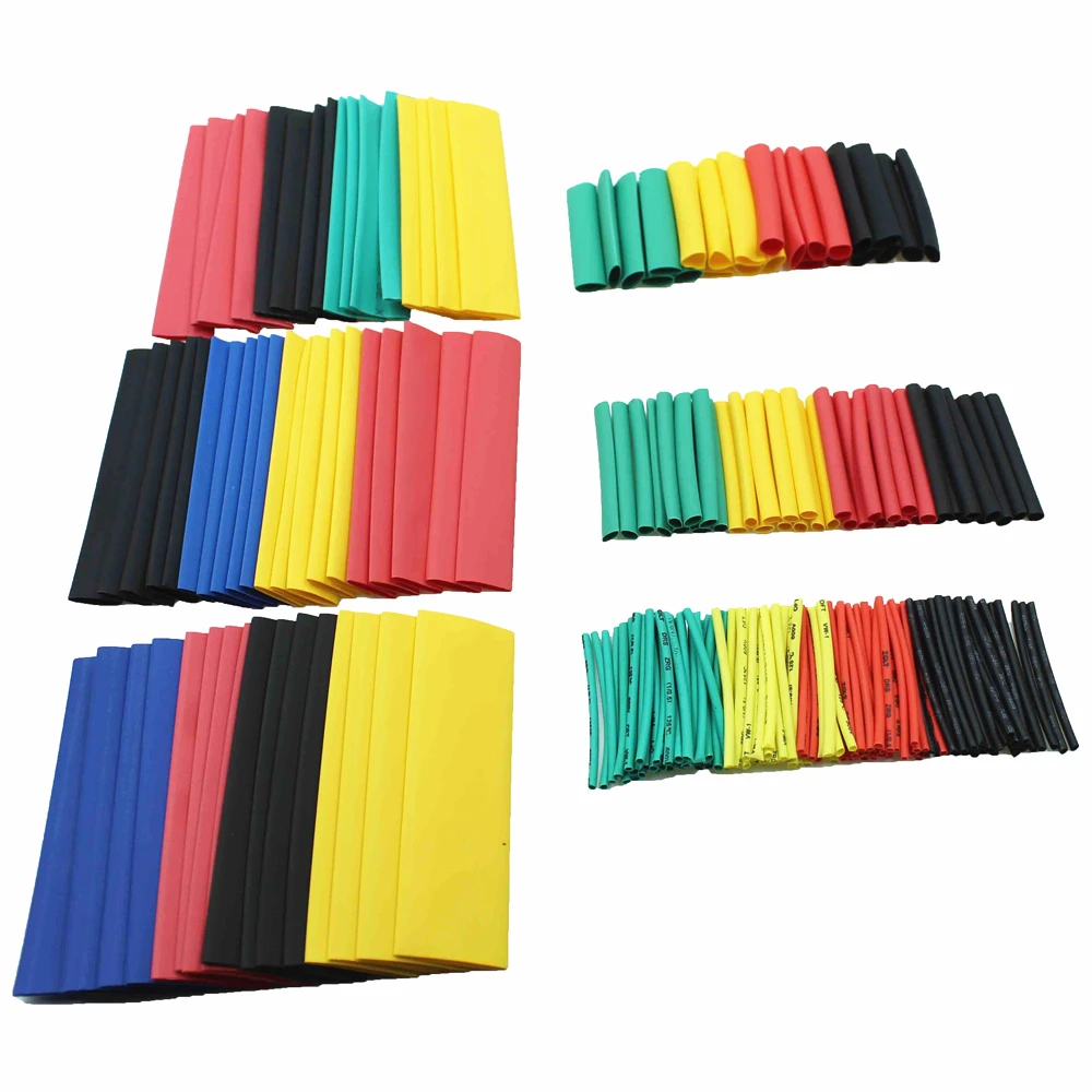 Color 328Pcs 127/328 шт./компл. Ассорти термоусадочные трубки черный/цветные провода Обёрточная бумага электрической изоляции кабеля оплетки на возраст от 2 до 13 лет мм 40% Off - Цвет: Color 328Pcs