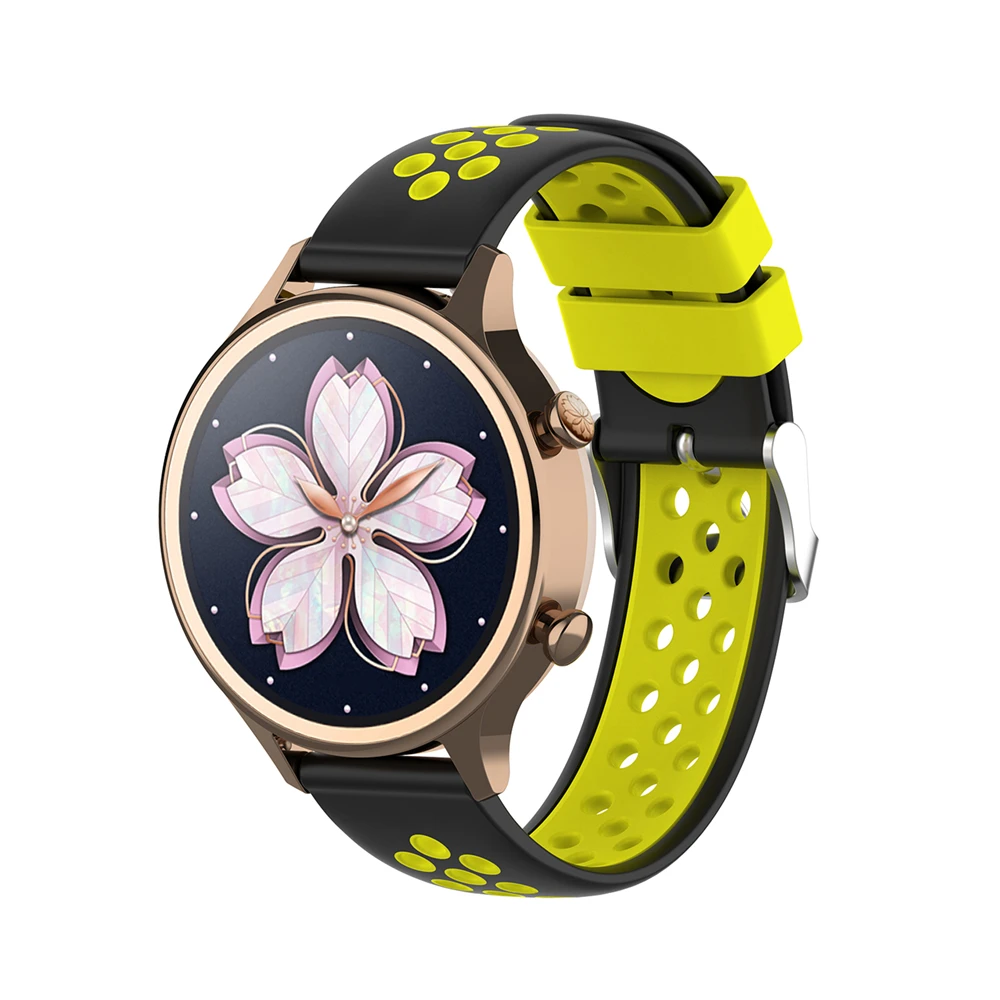 Силиконовый ремешок для часов TicWatch c2 цвет розовое золото умных Huawei первого