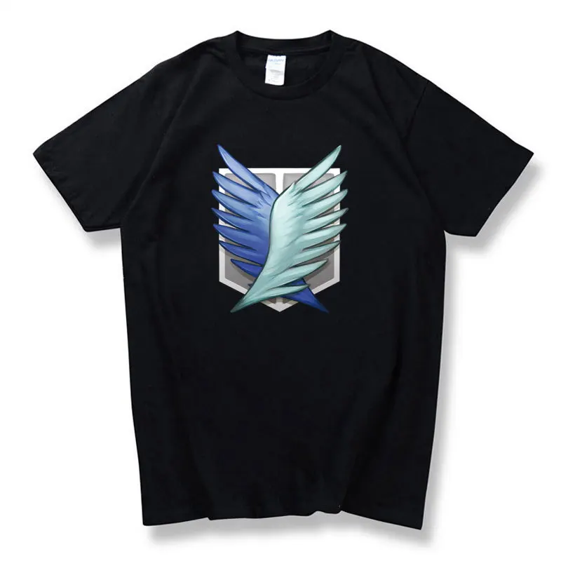 

2021 Summer HOT Attacking Giant LOGO Anime Cartoon Couple T-shirt Wild Loose Oversized Short Sleeve Shirt Wild O-Neck Top