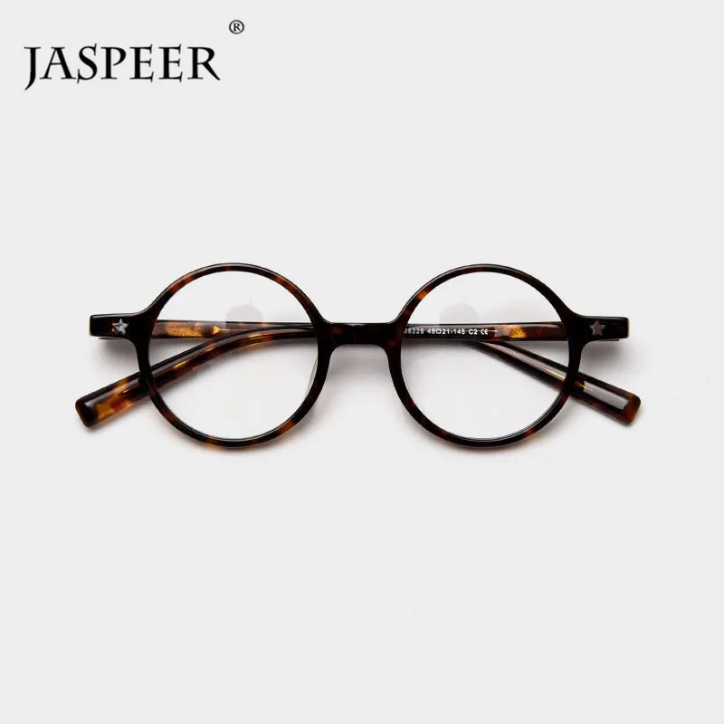 

JASPEER Ретро ацетатные оптические оправы винтажные круглые маленькие оправы для мужчин и женщин модные очки Панк модные очки
