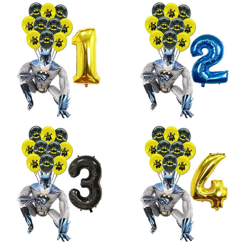 Набор 3D воздушных шаров с Бэтменом для мальчиков 12 шт.|Воздушные шары и