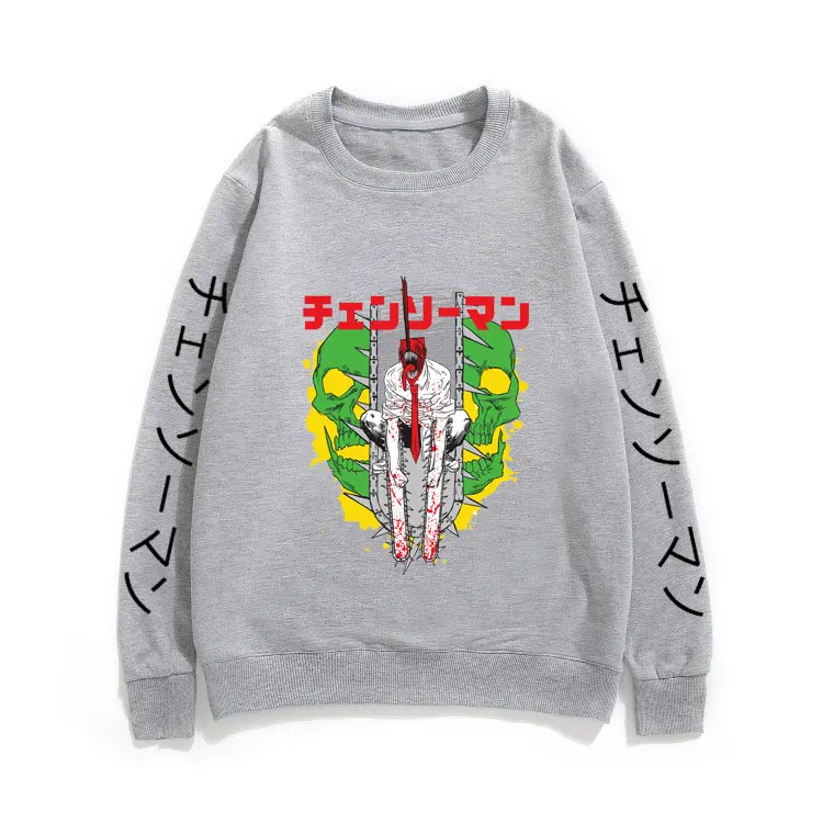 

Men Women Harajuku Tracksuit Hip Hop Loose Clothes New Manga Ayanami Rei Printing Pullover Anime Chainsaw Man Pattern Sweatshirt
