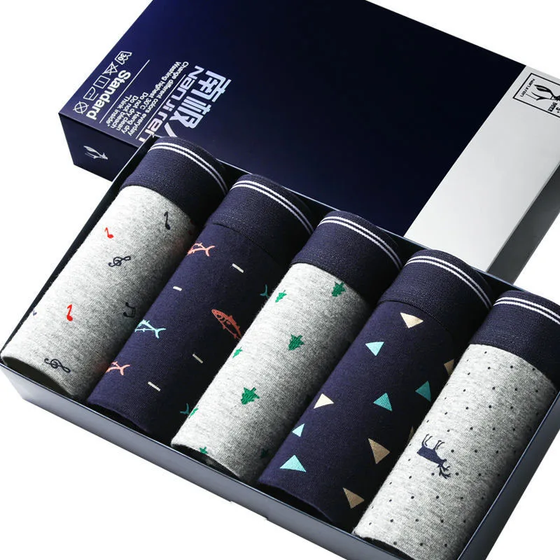 

Мужские боксеры, нижнее белье, мужские хлопковые боксеры, мужские брендовые дышащие U-выпуклые шорты с принтом