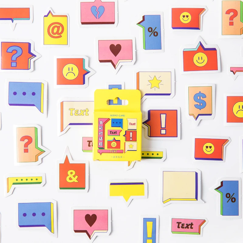 46 шт поле Стикеры s диалоговое окно символ маркер чашки Журнал Дневник для