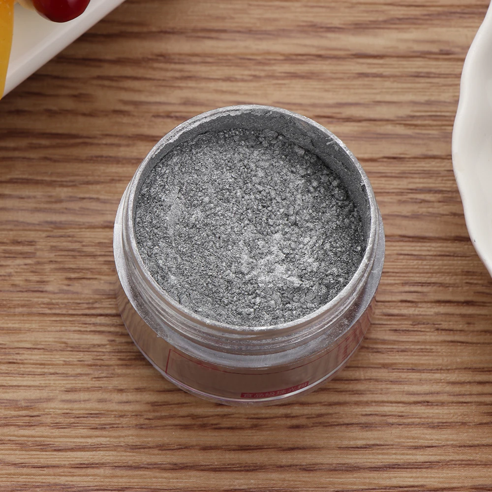 Лидер продаж 1 банка/5 г съедобное украшение торта блестящий золотой серебряный