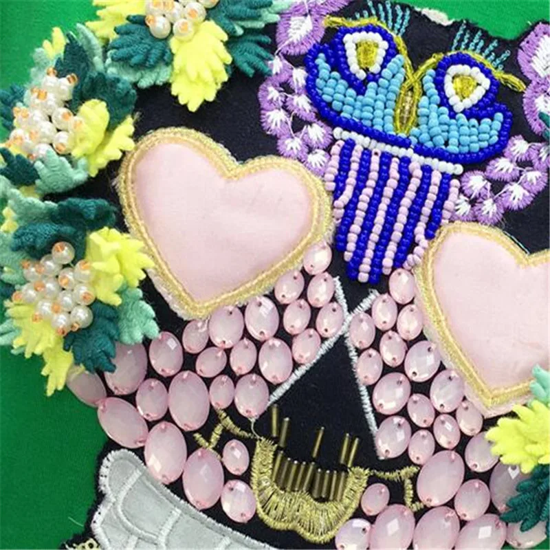 Летние Ретро футболки с жемчугом и бисером женские цветочной вышивкой