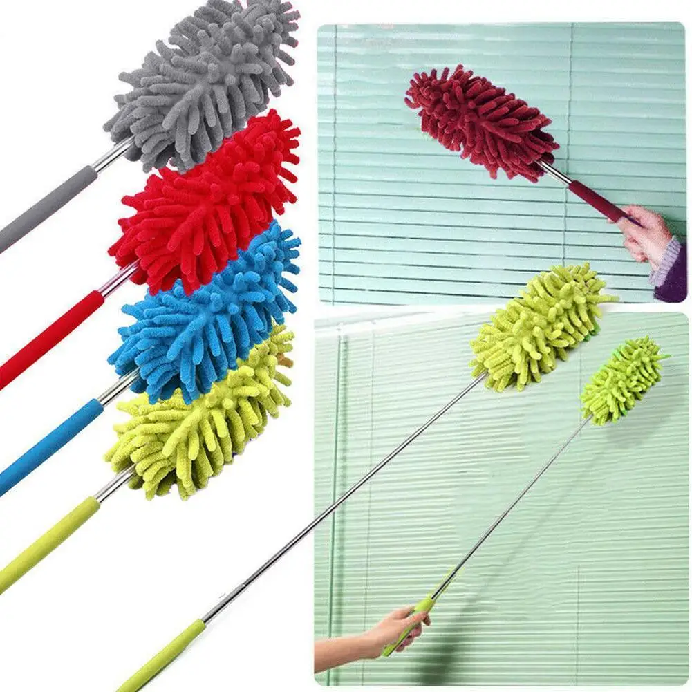 

Telescopic Handle Extendable Cleaning Feather Brush Removal Microfibre Dust Home Duster Handle Feather Brush Tool Washable W8G0